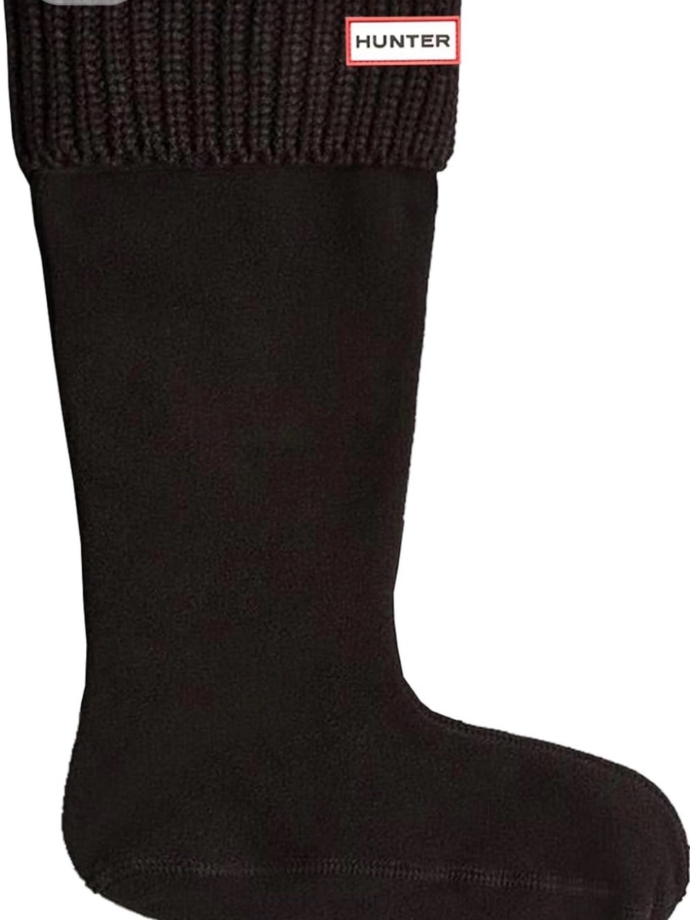 Hunter Recycled 1/2 Cardigan Tall Boot Socks Black MD (Women's Shoe 5-7)
